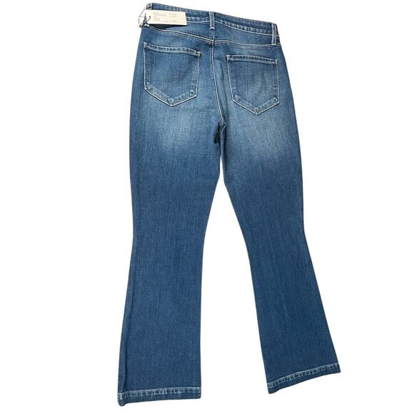 L'AGENCE Size 25 New With Tag High Rise Slim Flare Stretch Light Wash 94% Cotton - Picture 7 of 8